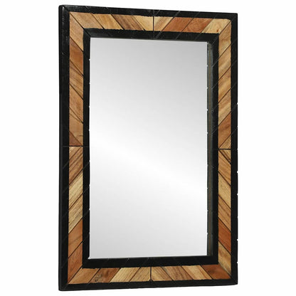 Spiegel Schwarz und Braun 70 x 2 x 70 cm Massivholz Akazie