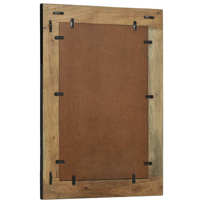 Spiegel Schwarz und Braun 70 x 2 x 70 cm Massivholz Akazie