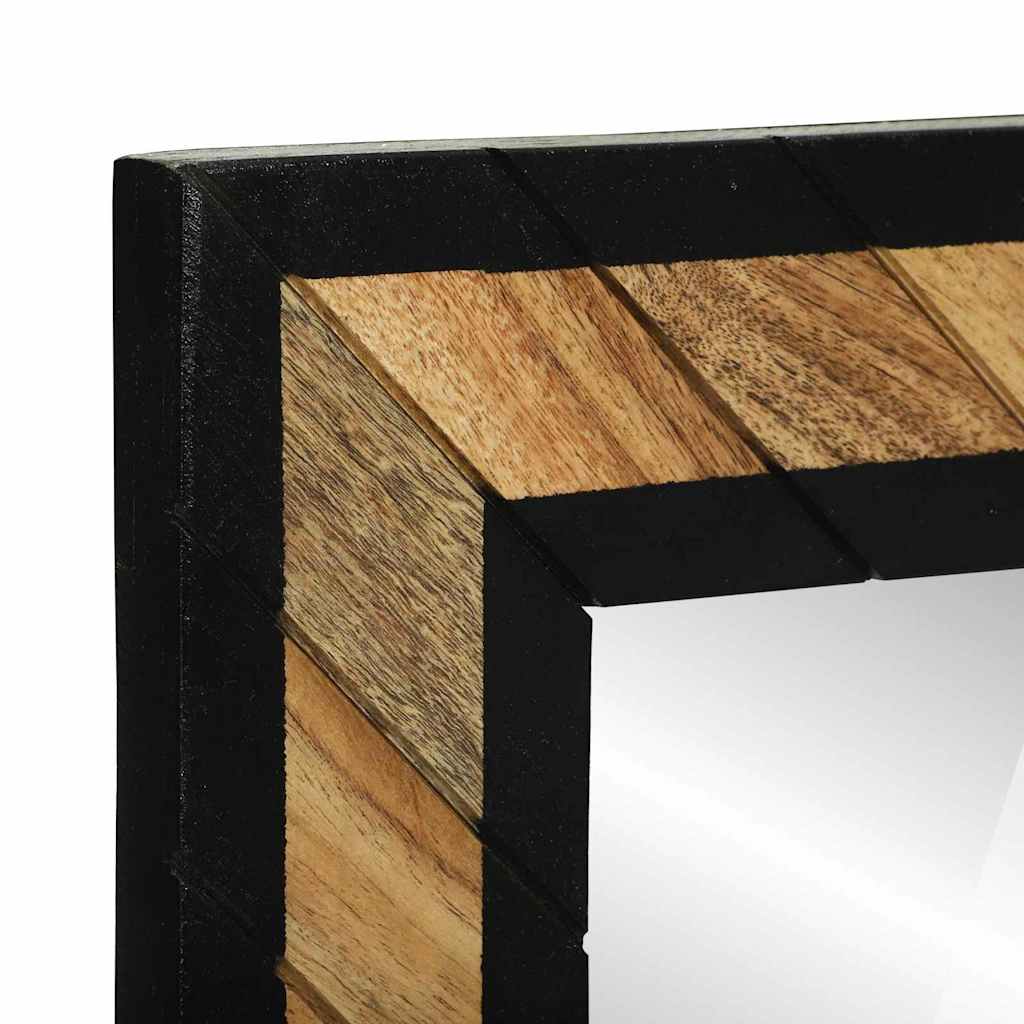 Spiegel Schwarz und Braun 90 x 2 x 50 cm Massivholz Akazie