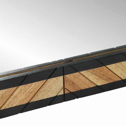Spiegel Schwarz und Braun 90 x 2 x 50 cm Massivholz Akazie