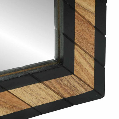 Spiegel Schwarz und Braun 90 x 2 x 50 cm Massivholz Akazie