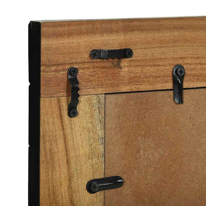 Spiegel Schwarz und Braun 90 x 2 x 50 cm Massivholz Akazie