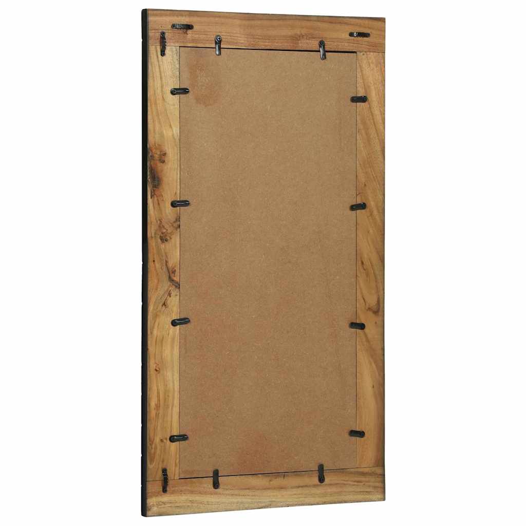 Spiegel Schwarz und Braun 90 x 2 x 50 cm Massivholz Akazie