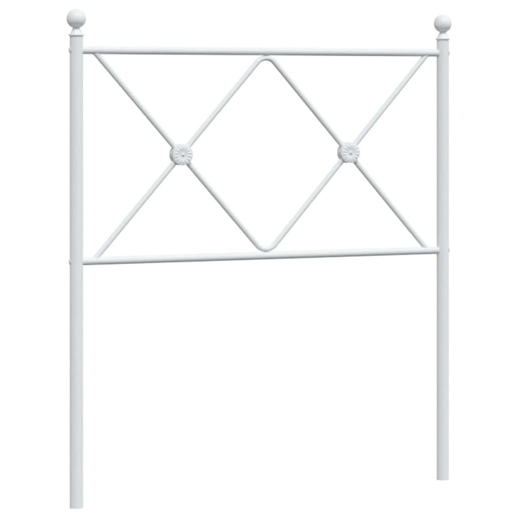 Sengegavl Metal Hvid 80 cm