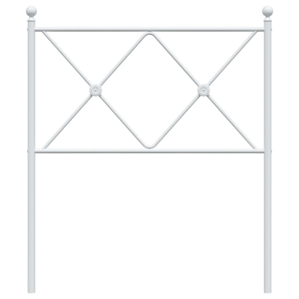 Sengegavl Metal Hvid 80 cm
