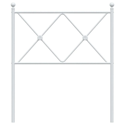 Sengegavl Metal Hvid 80 cm