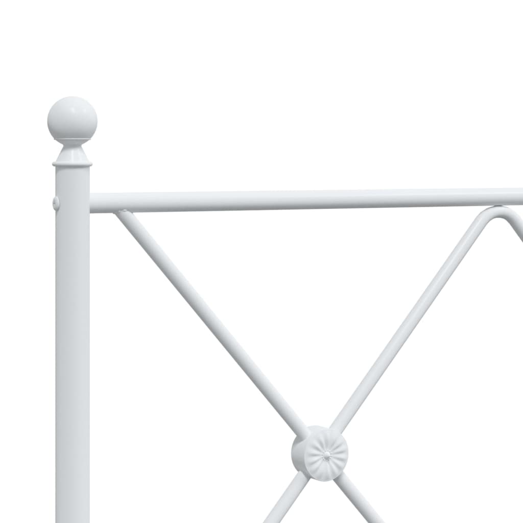 Sengegavl Metal Hvid 80 cm