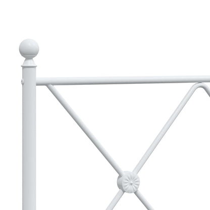 Sengegavl Metal Hvid 80 cm