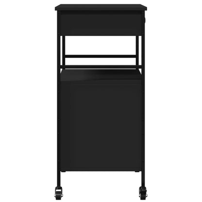 Küchenwagen Schwarz 56x43x89,5 cm Holzwerkstoff