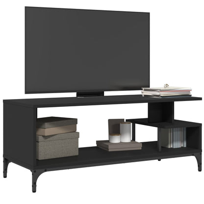 TV-skab Sort 102x40x41 cm Træmateriale og Stål