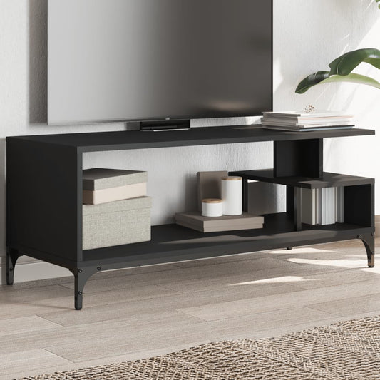 TV-skab Sort 102x40x41 cm Træmateriale og Stål
