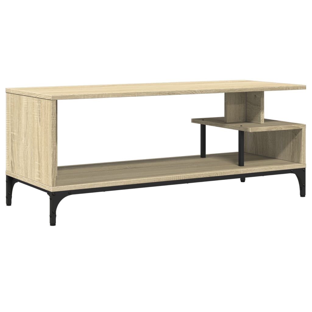 Tv-møbel Sonoma eg 102x40x41 cm træmateriale og stål