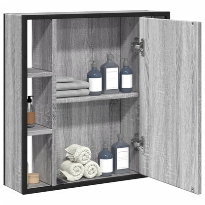 Bad-Spiegelschrank Grau Sonoma 60x16x60 cm Holzwerkstoff