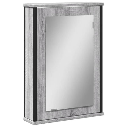 Bad-Spiegelschrank Grau Sonoma 42x12x60 cm Holzwerkstoff