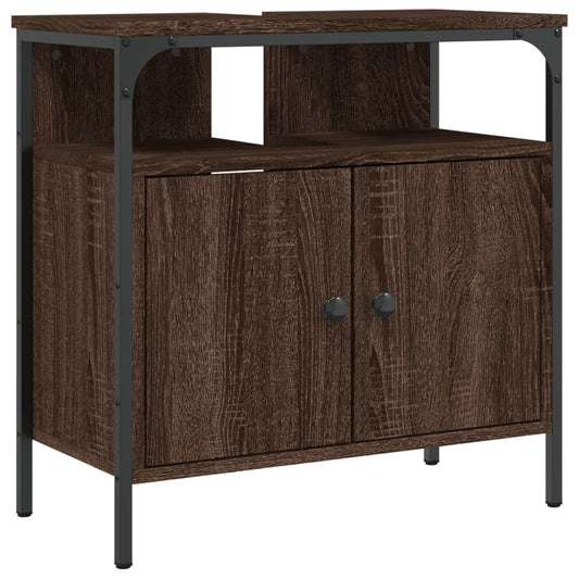 Waschbeckenunterschrank Braun Eichen-Optik 60x30x60 cm