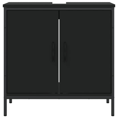 Waschbeckenunterschrank Schwarz 60x30x60 cm Holzwerkstoff