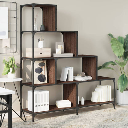 Reol 4 Etagers Brun Eg Look 139x33,5x149 cm