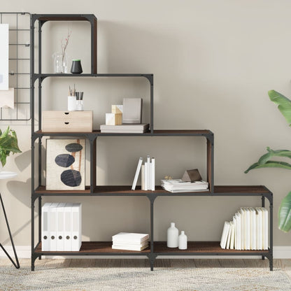 Reol 4 Etagers Brun Eg Look 139x33,5x149 cm