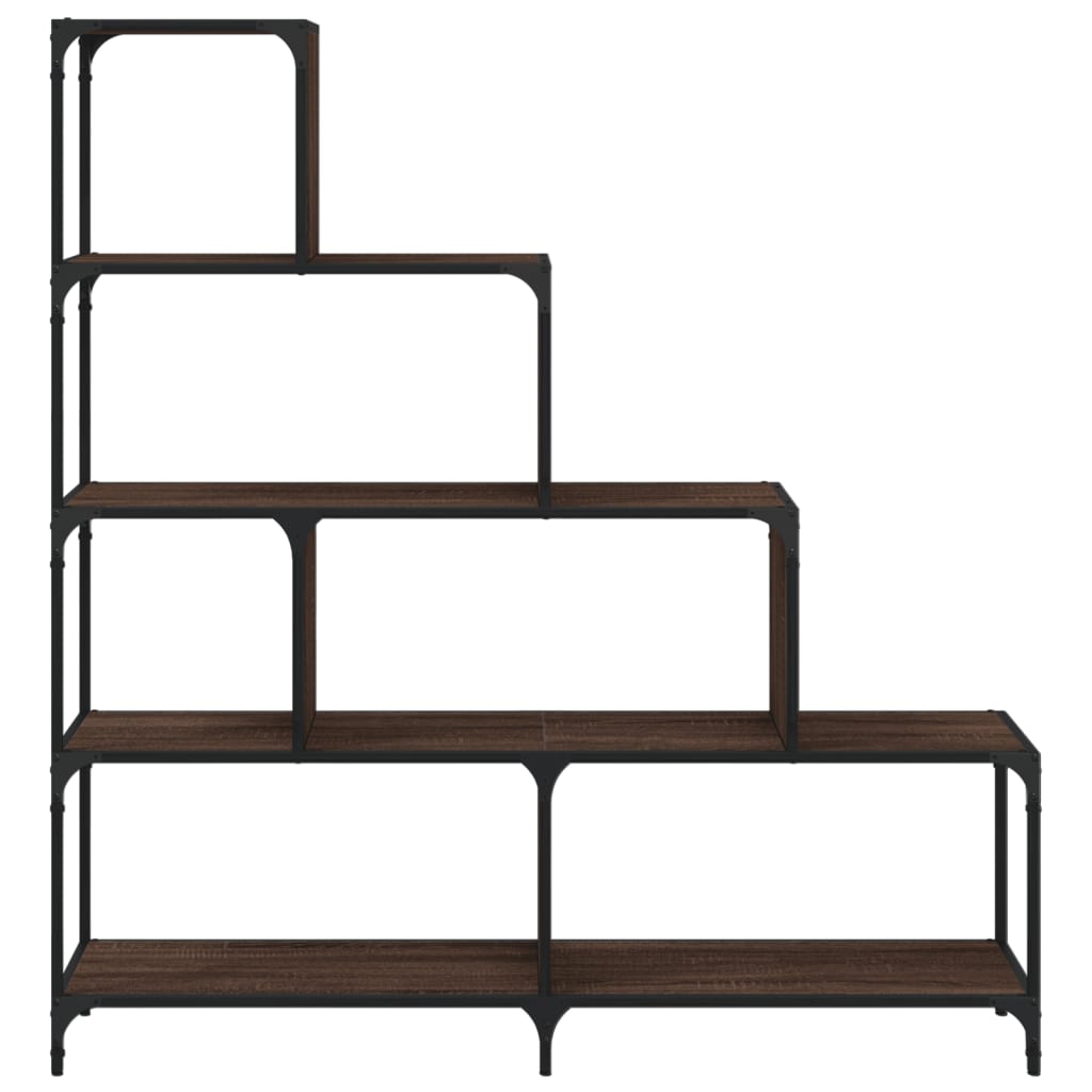 Reol 4 Etagers Brun Eg Look 139x33,5x149 cm
