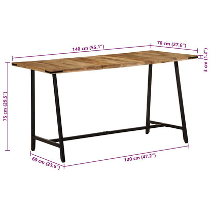 Esstisch 140x70x75 cm Massivholz Mango