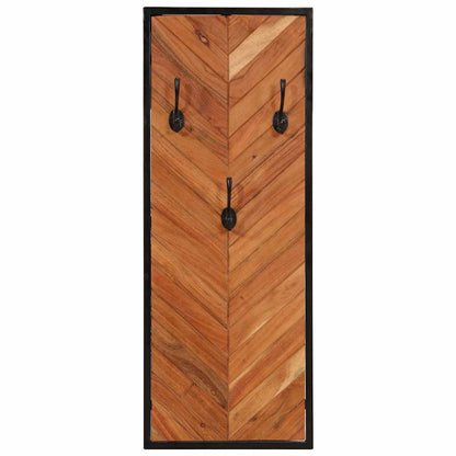 Wandgarderobe 2 Stk. 35x1x90 cm Massivholz Akazie