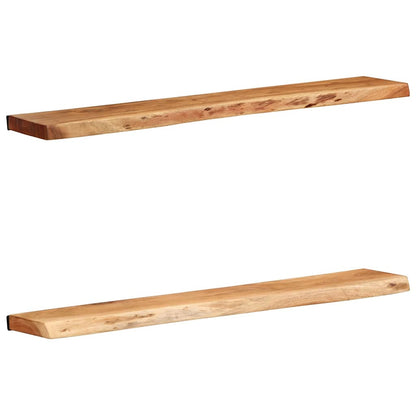 Wandregale 2 Stk. 100x20x3,5 cm Massivholz Akazie