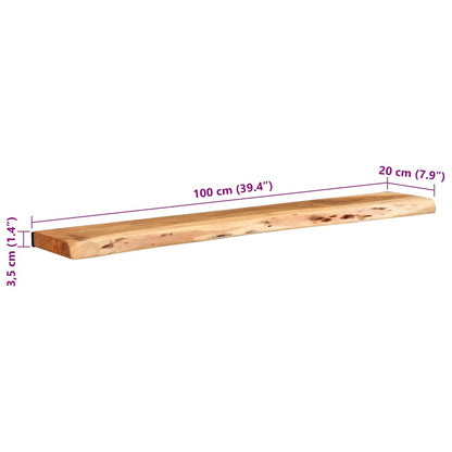 Wandregale 2 Stk. 100x20x3,5 cm Massivholz Akazie