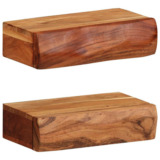 Wandregale 2 Stk. 30x17x8 cm Massivholz Akazie