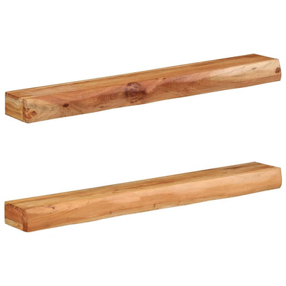 Wandregale 2 Stk. 100x17x8 cm Massivholz Akazie