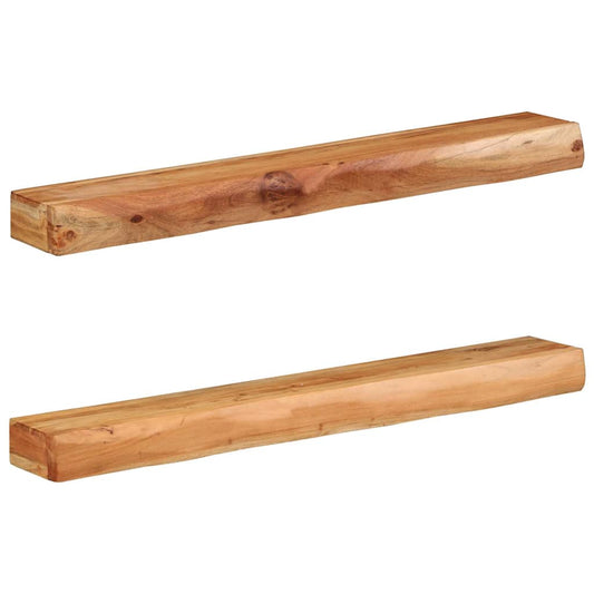 Wandregale 2 Stk. 100x17x8 cm Massivholz Akazie