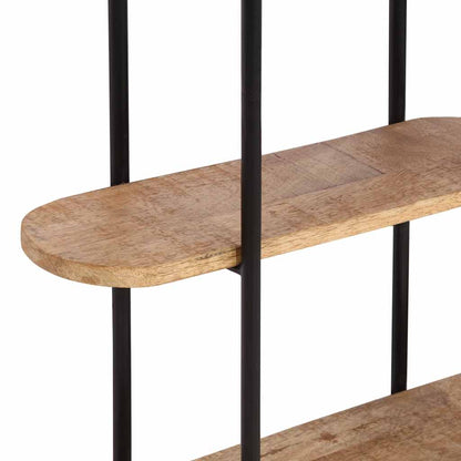 Wandregal 90x20x116,5 cm Raues Massivholz Mango