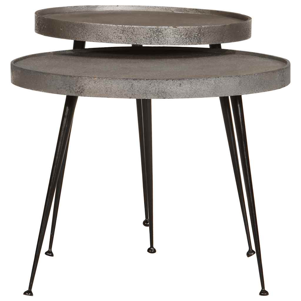 Couchtisch 2 Stk. Silbern Holzwerkstoff