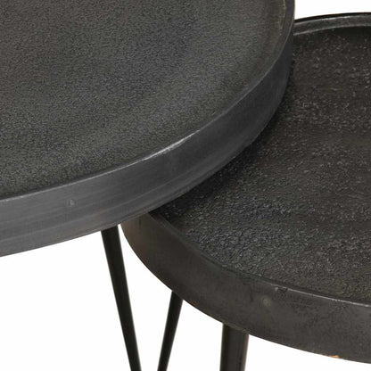 Couchtisch 3 Stk. Schwarz Holzwerkstoff