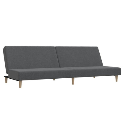 Schlafsofa 2-Sitzer Hellgrau Stoff
