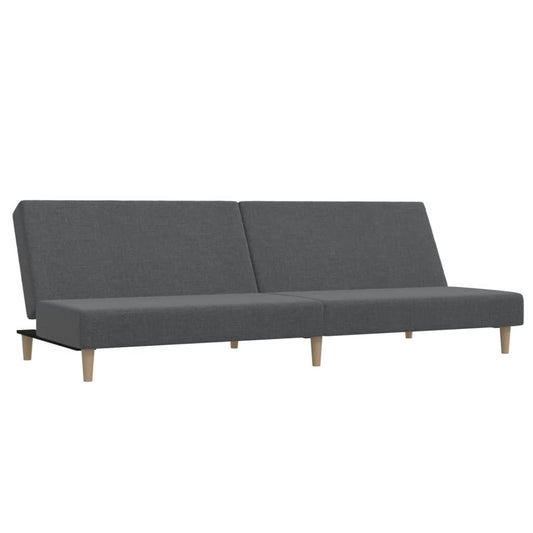 Schlafsofa 2-Sitzer Hellgrau Stoff