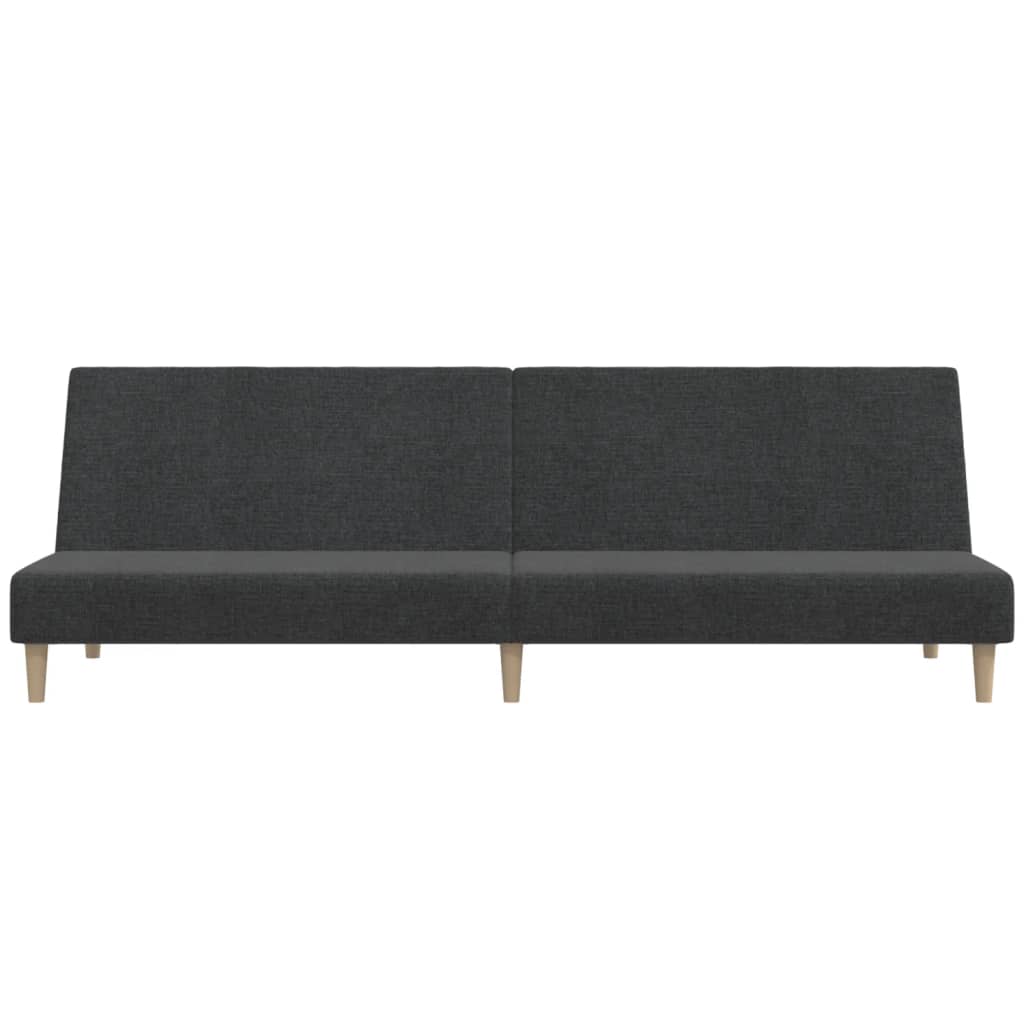 Schlafsofa 2-Sitzer Dunkelgrau Stoff