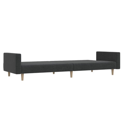 Schlafsofa 2-Sitzer Dunkelgrau Stoff