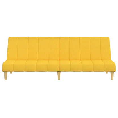 Schlafsofa 2-Sitzer Gelb Stoff
