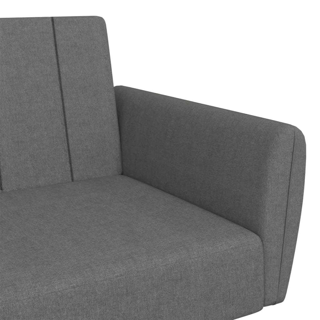 Sovesofa 2-personers lysegrå stof
