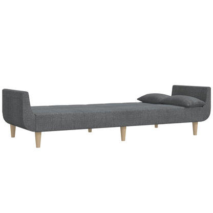 Sovesofa 2-personers med 2 puder lysegråt stof