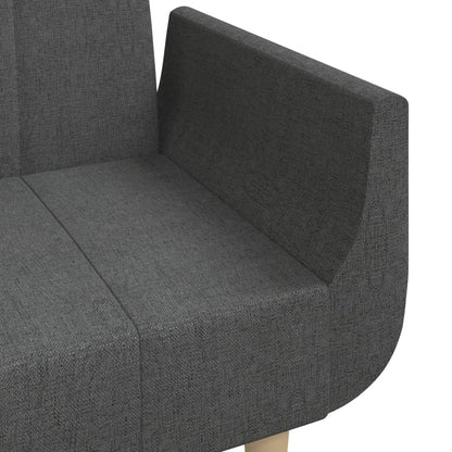 Sovesofa 2-personers med 2 puder mørkegrå stof