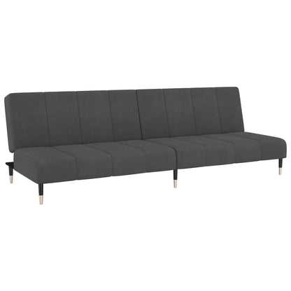 Sovesofa 2-personers mørkegrå fløjl