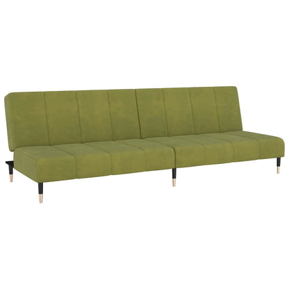 Schlafsofa 2-Sitzer Hellgrün Samt