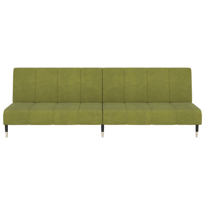 Schlafsofa 2-Sitzer Hellgrün Samt