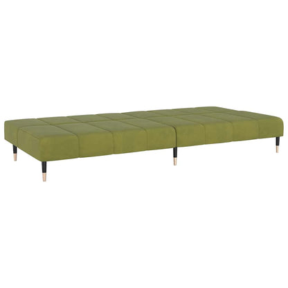 Schlafsofa 2-Sitzer Hellgrün Samt