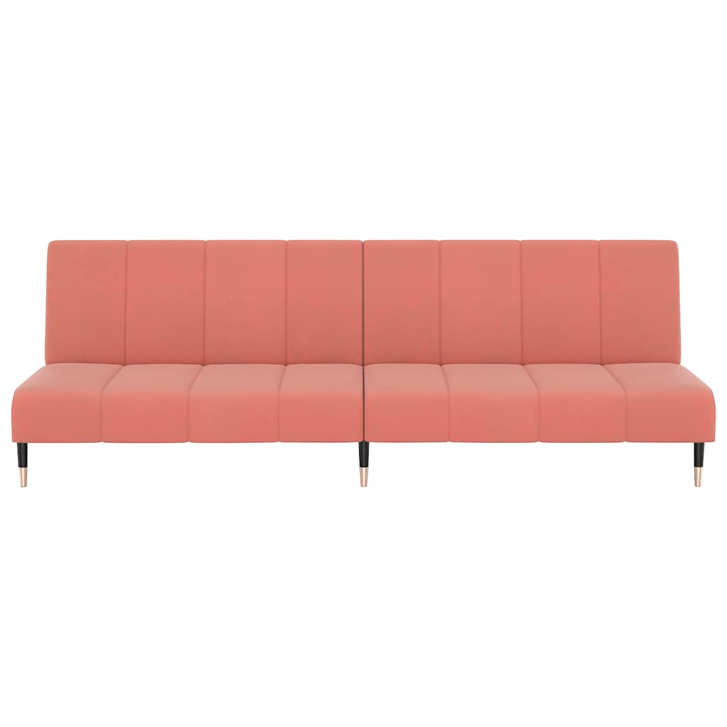 Schlafsofa 2-Sitzer Rosa Samt