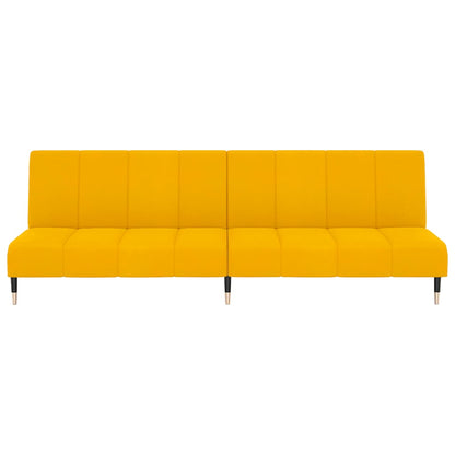 Schlafsofa 2-Sitzer Gelb Samt