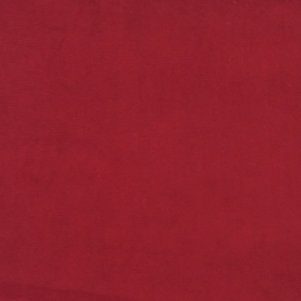 Schlafsofa 2-Sitzer mit 2 Kissen Weinrot Samt