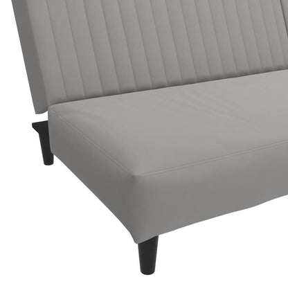 Sovesofa 2-personers lysegrå fløjl