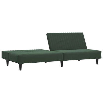 Sovesofa 2-personers mørkegrøn fløjl